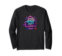 Bass Drops & Worries Fade EDM Music Lover Design Maglia a Manica
