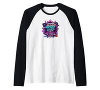 Bass Drops & Worries Fade EDM Music Lover Design Maglia con Maniche Raglan