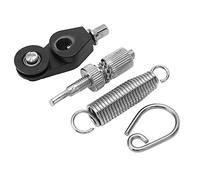 Bass Drum Pedal Screw, Metal Spring Hook Accessory for Drum Beater Pedal, Enhanced Beating Transmission with Secure Connection, Includes 1 Hook 1 Spring 2 Screws for Drum Pedal