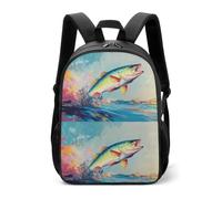 Bass Fishing Art Casual Daypack Funny Daily Zaini Travel Borsa a tracolla per donne uomini