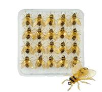Bass Fly Fishing Lures, 20 pezzi Attraente Ape Artificiale, Attrezzatura Realistica per Acqua Salata e Dolce con Astuccio per Bass, Tuna, Lucio, Trota a Lagos, Fiumi, Stagni e Mare