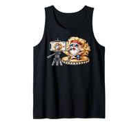 Bass Guitar Player Gnome In Hippie Rocker Clothing Love Rock Canotta