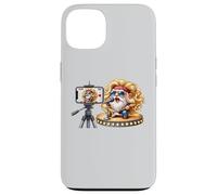 Bass Guitar Player Gnome In Hippie Rocker Clothing Love Rock Custodia per iPhone 13