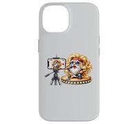 Bass Guitar Player Gnome In Hippie Rocker Clothing Love Rock Custodia per iPhone 14