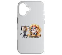 Bass Guitar Player Gnome In Hippie Rocker Clothing Love Rock Custodia per iPhone 16