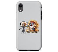 Bass Guitar Player Gnome In Hippie Rocker Clothing Love Rock Custodia per iPhone XR