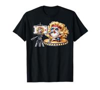 Bass Guitar Player Gnome In Hippie Rocker Clothing Love Rock Maglietta
