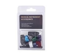 Bass Picks - Multicolore, 10 pezzi Reusable Non-Slip Comfortable, Accoustic Bass Finger Picks For Ukulele, 1,5 mm Thickness, Silicone Material | Banjo, Home, Studio, Practice, Playing, Performance
