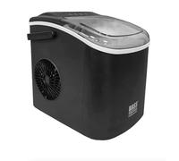 Bass Polska Macchina per cubetti di ghiaccio, 12 kg/24h, serbatoio acqua da 1,3 l, funzionamento silenzioso, con paletta per ghiaccio e cestello, finestra di visualizzazione, refrigerante R600a