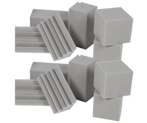 Bass Trap Angolare 16 Pezzi in Spugna per Assorbimento Acustico | Forma Piramide e Cubo, per Stanza e Concerto, Finitura Estetica, Materiale Sponge
