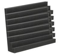 Bass Trap Angolare da Parete in Spugna Nera 6 Pezzi | Trattamento Acustico per Sale Controllo e Home Office, Assorbimento Rumore, Design Semplice