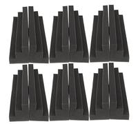 Bass Trap Angolare Trapezoidale Fonoassorbente 12 Pezzi Nero | Schiuma Sponge, Controllo Acustico per Pareti Live e Sale Prove, Stile Semplice