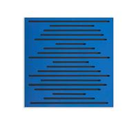 Bass Trap Wave Wood Sagoma Line in Pioppo Verniciato RAL 5005 Blu Segnale