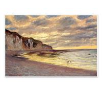 Bassa marea a Pointe de L'Ailly Poster di Claude Monet 60 x 40 cm Arancione Quadri Decorazione per pareti