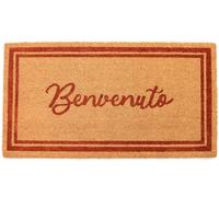 BASSANO Zerbino Cocco Naturale 50x90cm B Brown, Rettangolare con Cornice scritta