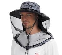 Bassdash Cappello da Sole antizanzare UPF 50+ con Rete Nascosta per la Testa e Aletta per Il Collo per Uomini Donne Pesca all'aperto Escursionismo Campeggio