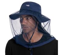 Bassdash Cappello da Sole antizanzare UPF 50+ con Rete Nascosta per la Testa e Aletta per Il Collo per Uomini Donne Pesca all'aperto Escursionismo Campeggio
