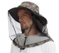 Bassdash Cappello da Sole antizanzare UPF 50+ con Rete Nascosta per la Testa e Aletta per Il Collo per Uomini Donne Pesca all'aperto Escursionismo Campeggio