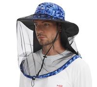 Bassdash Cappello da Sole antizanzare UPF 50+ con Rete Nascosta per la Testa e Aletta per Il Collo per Uomini Donne Pesca all'aperto Escursionismo Campeggio