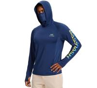 Bassdash Felpa con Cappuccio da Uomo con Maschera, UPF 50+, Grafica da Pesca, Manica Lunga, Traspirante e Antigoccia, Modello FS64M