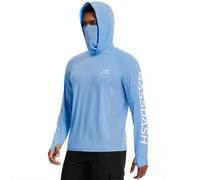Bassdash Felpa con Cappuccio da Uomo con Maschera, UPF 50+, Grafica da Pesca, Manica Lunga, Traspirante e Antigoccia, Modello FS78M