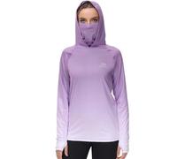 Bassdash FS23W Camicia con Cappuccio da Pesca UPF 50+ da Donna con Maschera Facciale e Fori per i Pollici