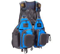 BASSDASH Gilet da pesca a mosca, multi tasca, taglia regolabile, regalo per uomini e donne, F22 - Blu vivido, taglia unica