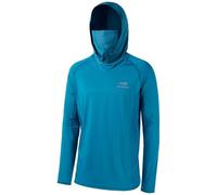 Bassdash - Maglia a Maniche Lunghe da Uomo con Protezione UPF 50+ e Maschera facciale incorporata, Scaldacollo e Cappuccio, Ideale per la Pesca