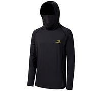 Bassdash - Maglia a Maniche Lunghe da Uomo con Protezione UPF 50+ e Maschera facciale incorporata, Scaldacollo e Cappuccio, Ideale per la Pesca