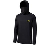 Bassdash - Maglia a Maniche Lunghe da Uomo con Protezione UPF 50+ e Maschera facciale incorporata, Scaldacollo e Cappuccio, Ideale per la Pesca
