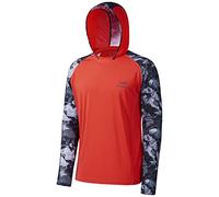 Bassdash - Maglia a Maniche Lunghe da Uomo con Protezione UPF 50+ e Maschera facciale incorporata, Scaldacollo e Cappuccio, Ideale per la Pesca