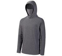 Bassdash - Maglia a Maniche Lunghe da Uomo con Protezione UPF 50+ e Maschera facciale incorporata, Scaldacollo e Cappuccio, Ideale per la Pesca