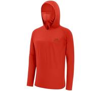 Bassdash - Maglia a Maniche Lunghe da Uomo con Protezione UPF 50+ e Maschera facciale incorporata, Scaldacollo e Cappuccio, Ideale per la Pesca