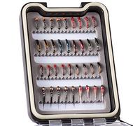 Bassdash Pesca Mosche Artificiali Esche Set Assortimento di Mosche Trota Bass con Fly Box Pezzi con Mosche secche/bagnate, ninfe, Stelle filanti, Popper