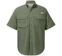Bassdash UPF 50 - Camicia da Pesca da Uomo a Maniche Corte con Bottoni per attività all'aperto