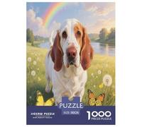 Basset Hound 1000 Pezzi Collezione D'arte Colore Cute Pets Romantico Regalo Per Uomini E Donne Per Adulti E Bambini Più Grandi 38x26cm/1000pcs