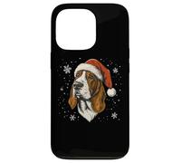 Basset Hound - Cappello da Babbo Natale, divertente, carino, cane, mamma, papà Custodia per iPhone 13 Pro