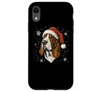Basset Hound - Cappello da Babbo Natale, divertente, carino, cane, mamma, papà Custodia per iPhone XR