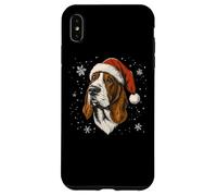 Basset Hound - Cappello da Babbo Natale, divertente, carino, cane, mamma, papà Custodia per iPhone XS Max