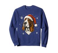 Basset Hound - Cappello da Babbo Natale, Divertente, Carino, Cane, Mamma, papà Felpa