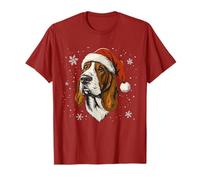 Basset Hound - Cappello da Babbo Natale, Divertente, Carino, Cane, Mamma, papà Maglietta