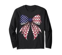 Basset Hound Dog 4 luglio USA Bandiera americana Patriottica Maglia a Manica