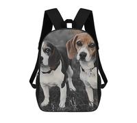 Basset Hound Dog Hunting Stampato 17 Pollici Zaino Unisex Spalla Zaini Da Viaggio Laptop Zaino per Donne Uomini