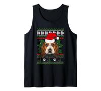 Basset Hound Dog Santa Hat Funny Christmas Holiday Xmas Canotta