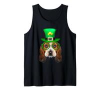 Basset Hound Dog St Patricks Day Leprechaun Lucky Shamrock Canotta