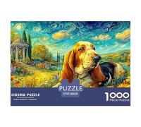 Basset Hound GardenEpic 1000-Piece Jigsaw Puzzles for Adults The Pinnacle of Impossible, Hard, Difficult Challenging Puzzle Educational Games - These Represent The Apex Gift Jigsaw Puzzles for Adults