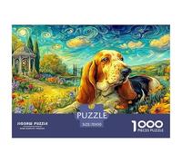 Basset Hound GardenEpic 1000-Piece Jigsaw Puzzles for Adults The Pinnacle of Impossible, Hard, Difficult Challenging Puzzle Educational Games - These Represent The Apex Gift Jigsaw Puzzles for Adults