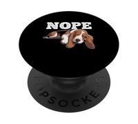 Basset Hound Pigro Cane Addormentato Divertente Nope PopSockets PopGrip Adesivo