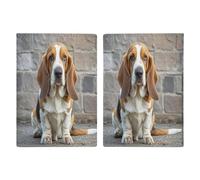 Basset Hound Porta passaporto ultra sottile in pelle PU organizer per documenti da viaggio compatto premium internazionale per passaporto americano copertura per donne e uomini