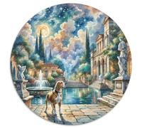 Basset Hound Puzzle Rotondo Da 1000 Pezzi Puzzle Pet Dog Puzzle Per Famiglia Ifficile E Impossibile Per Adulti Idea Regalo Per Lei O Lui Rotonda 1000pcs (67.5x67.5cm)